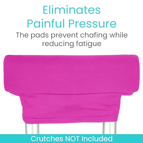 image for Vive Premium Crutch Pads & Hand Grips - Comfortable, Breathable, Machi