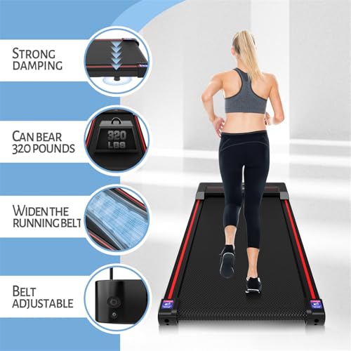 Sperax Walking Treadmill Pad with APP, 3 in 1 Under Desk Treadmill, 400W Low Noise Walking Vibration Pad with Remote Control,Portable Treadmills for Home Office