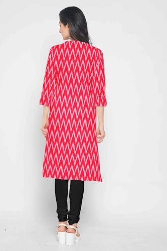 Image of Cotton Pochampally ikat unstitched blouse, Kurthi, long frock fabric material for women (1 meter, 2 meters & 3 meters)