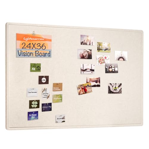 Lightomorrow Vision Board 36x24 Inches, Thicken Felt Pin Board for