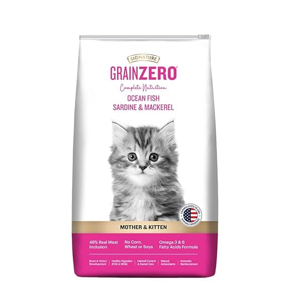 PETCRACY Grain Zero Signature Mother & Kitten Cat Dry Food - 3 Kg - Ocean Fish, Sardine And Mackeral | Omega 3 & Omega 6, Fatty Acids Formula,Pack Of 1 (B0CXJFMVL4) Amazon Price History, Amazon Price Tracker