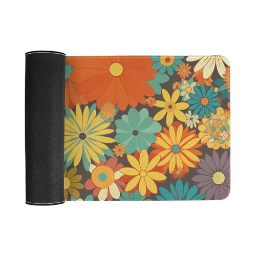 Grand tapis de souris floral pour un bureau à la maison élégant et ordonné