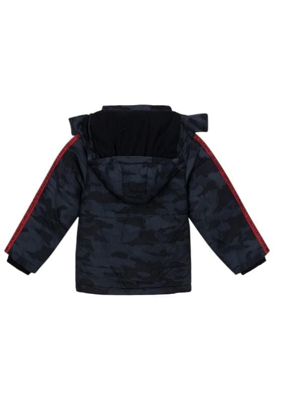 Image of Boys Camouflage Printed Hooded Jacket Regular fit