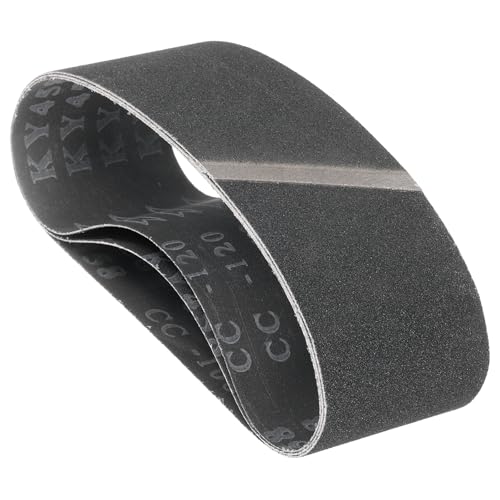 Kozelo Sanding Belts 4 x 24 Inch 120 Grit Silicon Carbide 3 Pack