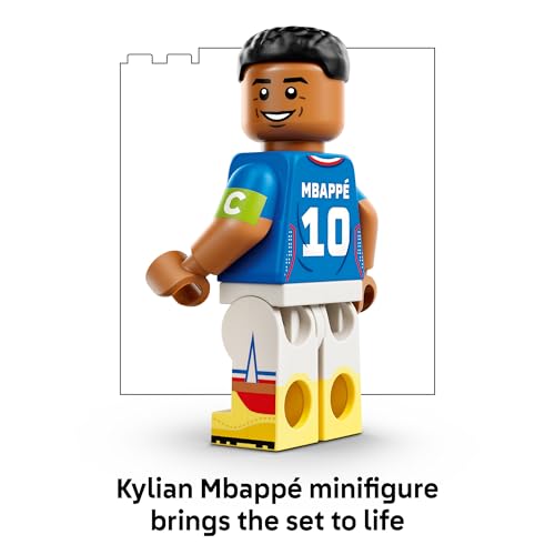 LEGO Editions Kylian Mbappé – Soccer Highlights 43013 | Building Toys for Boys & Girls, Ages 10+, Collectible Soccer Set w/ Plaque, Bedroom Decor, 490 Pieces, Gift for Birthdays - image 5