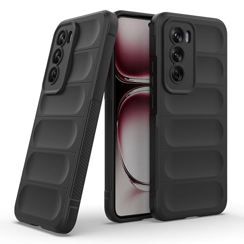 Image of Zapcase Back Case Cover for Oppo Reno 12 Pro 5G | Compatible for Oppo Reno 12 Pro 5G Back Cover | Liquid Silicon Magic Case with Camera Protection | Black