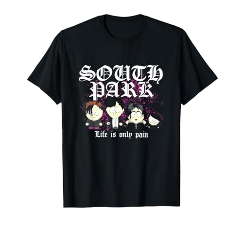 Image of South Park Goth Kids Life is Only Pain T-Shirt, Men, Black, XX-Large