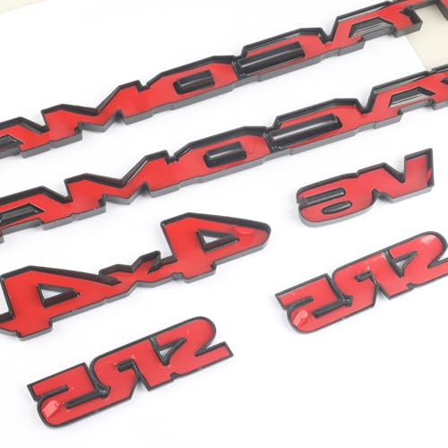 Emblem Overlays 6Pcs Compatible with Tacoma 2016-2023 ABS Plastic Badge Emblems Overlay 07 with Strong Adhesive Matte Black by QRVMV - Used condition - Image 2