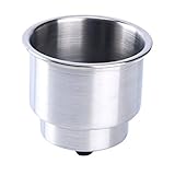 Amarine Made Stainless Steel Cup Drink Holder with Drain Marine Boat Rv Camper