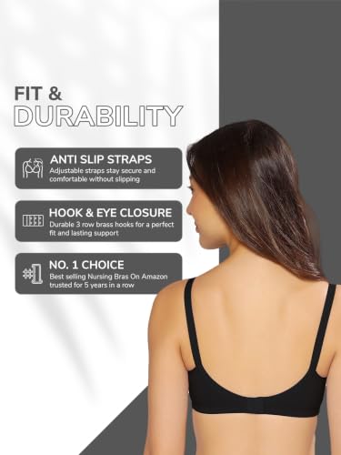 Image of MomToBe Women's Cotton Full Cup Non-Padded Feeding Bra /Nursing Bra /Maternity Bra