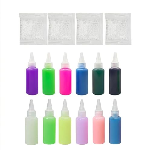 DIY Magic Gel Water Pets Kit Refill for Kids - Creative Squishy Maker Craft Set - Birthday Gift from Parents Grandparents - Relaxing Fun Indoor Activity for Rainy Days & Party Favors(6Solid + 6Glow)