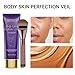 Body Coverage Perfector with Brush - Waterproof Leg & Body Makeup for Skin Imperfections & Uneven Tone, Transfer-Resistant Natural Finish Concealer, Flawless Looking Legs (Golden Radiance)