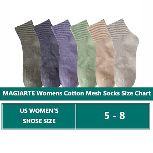 Image of MAGIARTE Womens Mini Crew Ankle Socks Athletic Casual Cotton Socks for Women