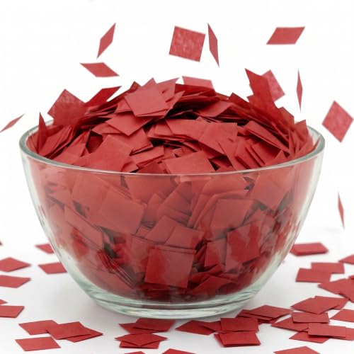 Ultimate Confetti Square Maroon Biodegradable Tissue Paper Confetti - 1 lb