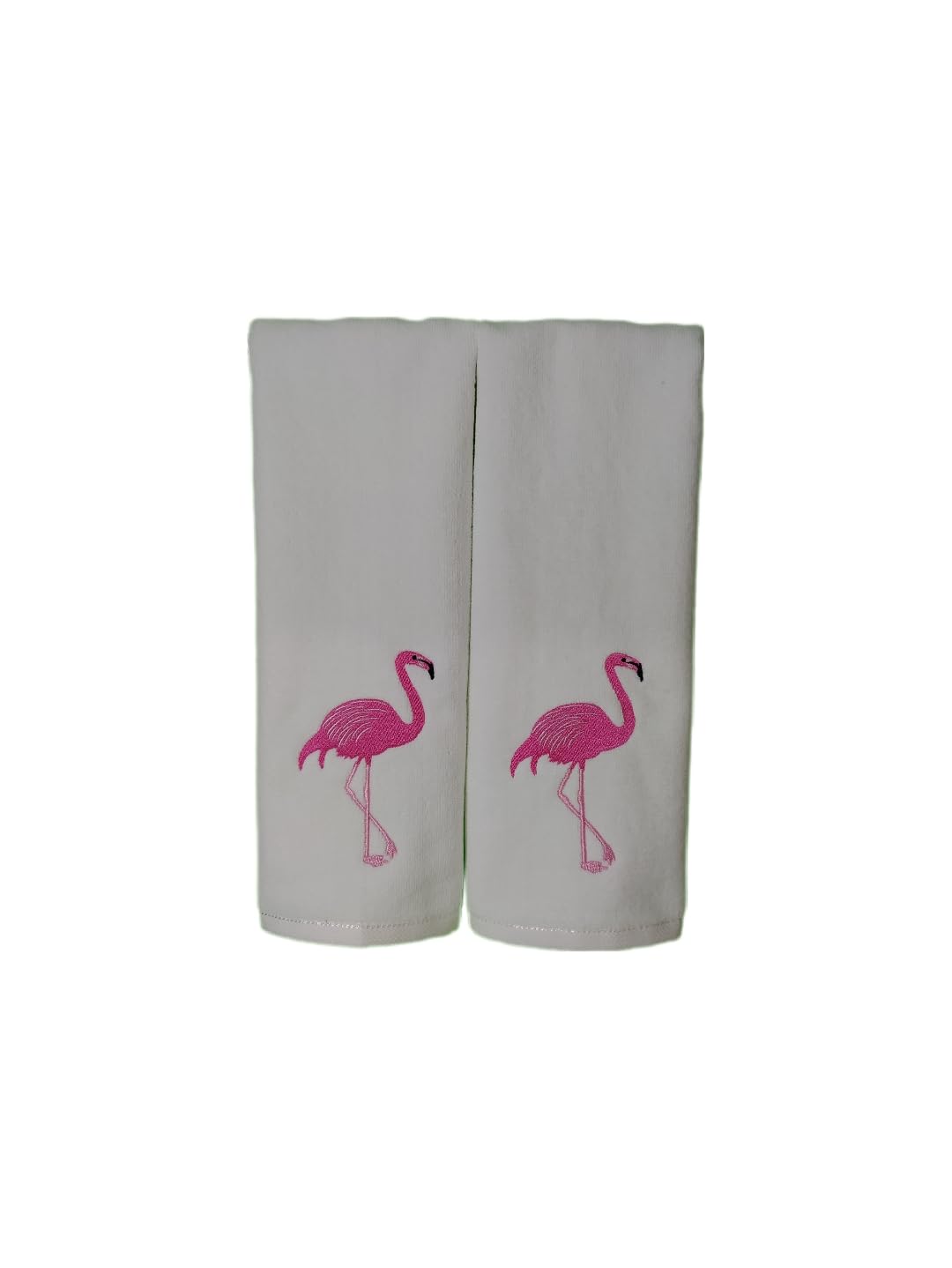 Set of 2-Funny Cute Dog-Cat-Bunny-Bear-Flamingo Embroidery Hand Towels for Cute Puppy Animal Guest Spring Kitchen Dish Towel Bathroom Decor for Home