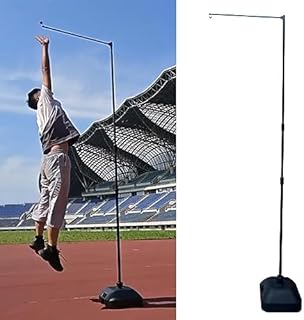 Portable Vertical Jump Trainer for Basketball, Standing Bounce Jump Tester with Stable Base, Volleyball Spike Jump Training Pole, Gym Equipment