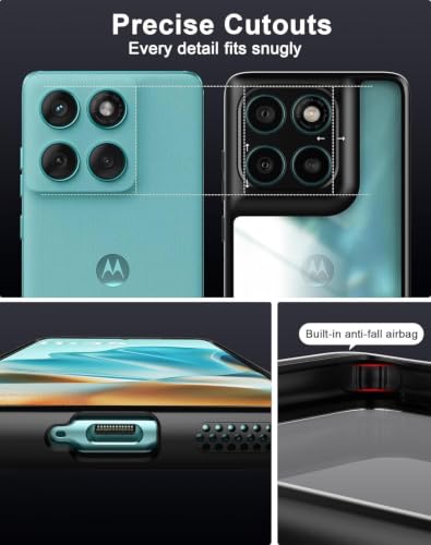 Image of VONZEE Clear Back Case Cover for Moto Edge 60 Pro 5G | Shockproof Design | Hard Back Cover Case for Moto Edge 60 Pro 5G (PC & TPU, Black)