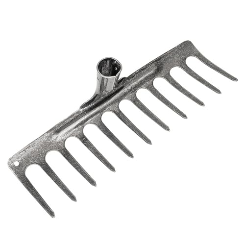 IGNVXMGKP Handrechen aus Manganstahl – Manuelles Bodenbearbeitungsgerät zur effizienten Bodenlockerung und Unkrautbekämpfung in Gärten und Obstplantagen