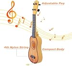 YOLOPLUS+ 17 Inch Toddler Ukulele Guitar Toy 4 Strings Mini Guitar for Kids - Children Musical Instruments Educational Learning Toy (Orange)