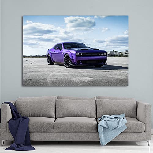 Amazon.co.jp: キャンバスポスターダッジチャレンジャーヘルキャット