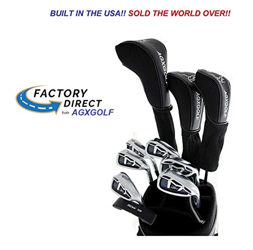 Agxgolf Senior Men's Regular Length Magnum Xl Edition Complete Golf Club Set W/460Cc Driver, 3 Wood, 3 Hybrid, 5-9 Irons, Wedge: Right Hand: Built In The Usa #TOP19