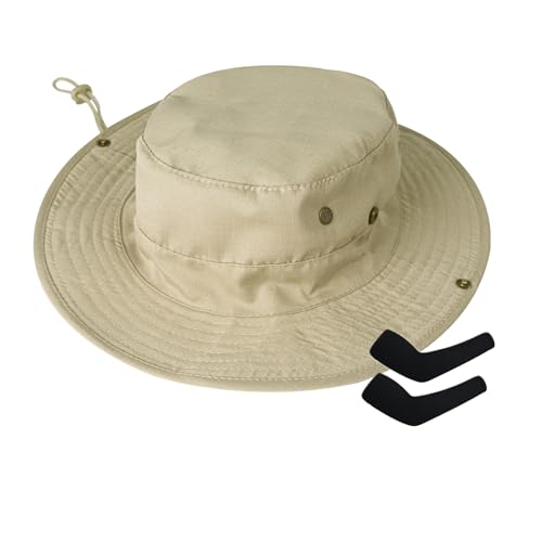 Image of Sun Hats for Men Women Boonie Hat Foldable Fishing Hat UPF 50+ Bucket Hat for Fishing Hiking Garden Safari Beach