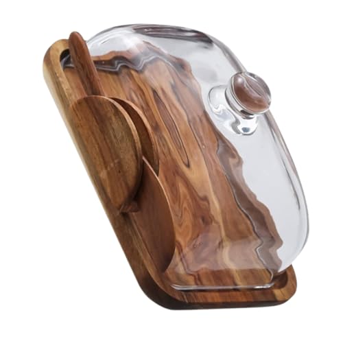 STOBAZA Wooden Butter Dish with Lid Versatile Butter Storage Box for Kitchen Counter Refrigerator Elegant Cheese Holder for Snacks Desserts Easy to Clean Decor Item