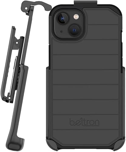Miniatura 10 de BELTRON Funda con clip para cinturón para iPhone 14, iPhone 13, funda híbrida delgada de protección completa y funda de clip de cinturón giratoria