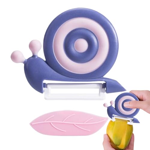 Peeler Sparschäler, Gemüseschäler, Extra Scharf, Keramikschäler/Zweischneidig, Schneckenförmiger Schäler, Nicht-rutschloser Griffe