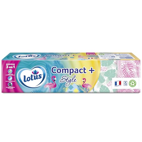 Mouchoirs LOTUS COMPACT+ STYLE x18 étuis