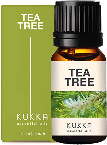 Kukka Tea Tree Essential Oil - Pure Tea Tree Oil for Skin Care - Natural Tea Tree Oil for Hair and for Scalp - 100 Therapeutic Grade Essential Oils Aromatherapy Oils for Diffuser - 10ml