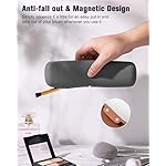 FERYES-Makeup-Brush-Holder-Magnetic-Anti-fall-Out-Silicon-Portable-Cosmetic-Face-Brushes-Holder-Soft-and-Sleek-Makeup-Tools-Organizer-for-Travel-Grey