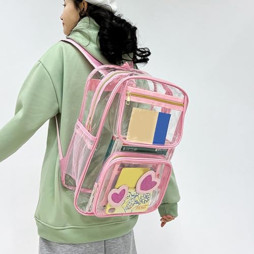 Mochila transparente resistente impermeable con asas reforzadas 6