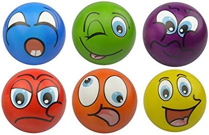 Miniatura 7 de PowerTRC 24 bolas de espuma suave con caras de emoji  Pelotas de juguete para aliviar el estrés (2.5 pulgadas) (colores surtidos)