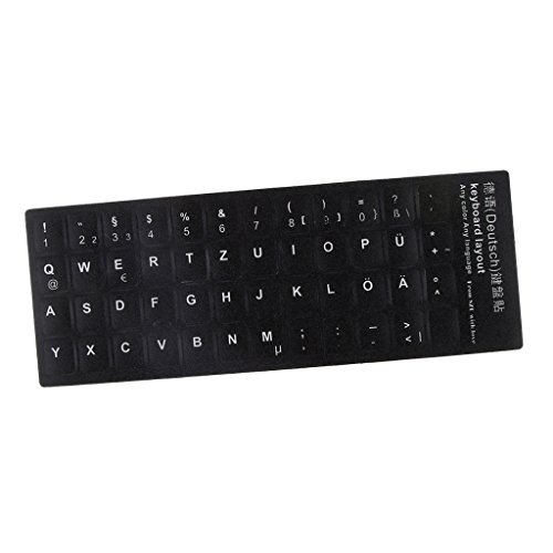 Image of Magideal German Letters Keyboard Cover Sticker Protector for 10-17 inch Laptop Notebook