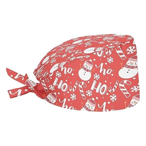 Aoopistc Cute Snowman Baseball Caps, Christmas Theme Fashion Headwear, Men's & Women's Adjustable Work Hats, Reusable Waterproof Shower Caps, Holiday Decorations Cover