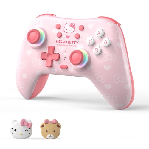 Kuitmor Hello Kitty Switch Pro Controller, Cute Hall Effect Wireless Gamepad No Drift for Switch...