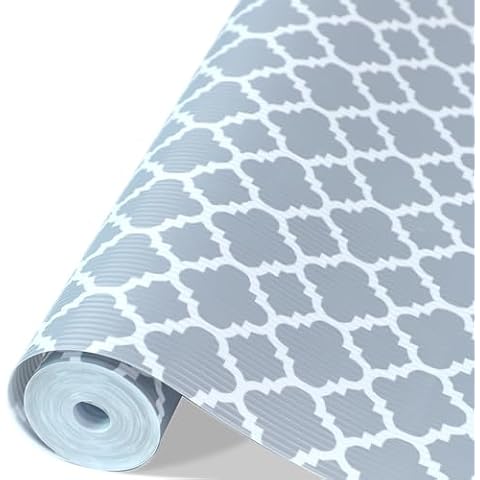 Shelf Liners for Kitchen Cabinets 12 Inch Wide X 20 Ft Non Adhesive Cabinet Drawer Liners Non Slip Waterproof Refrigerator kiners Strong Grip Pantry Shelves Bathroom Drawer Mat Cupboard Closet Liner Cover