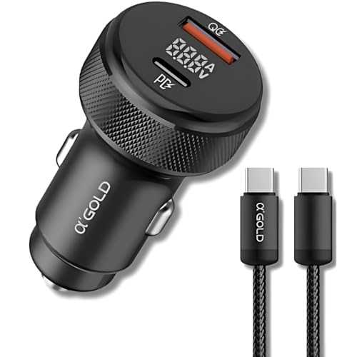 Carregador Veicular Turbo 60W Para Automóvel Carregador de Carro Duas Entradas com Carregamento Supe