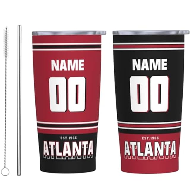 Green Bay Customize 20oz stainless steel Cup and Straw, Gifts for Men Women, Stainless Steel Vacuum Insulated Flip Straw Spill Proof Travel Mug Cup