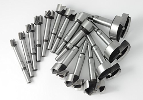 WEPO Ltd. & Co.KG - Set di 15 punte Forstner, 10-15 mm, senza custodia