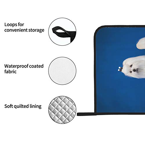 Long Hair Maltese White Pet Hot Pad Heat Resistant Pot Holder 2 Pcs Pot Holders With Pockets 8×8 Inch For Cooking And Baking #TOP3