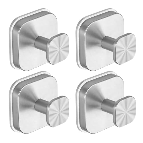Suction Cup Hooks for Shower,No‑Drill Bathroom Hooks for Towel & Loofah
