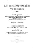 sachsen weimar eisenach nachfolge  Bau- und Kunstdenkmäler Thüringens. Im Auftrage der Regierungen von Sachsen-Weimar-Eisenach