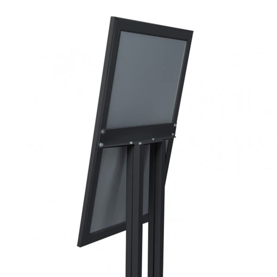 Danieli Store - Expositores de Pie 4xA4 para Exterior. Soporte Para Menu de Aluminio con Llave. Atril para Tiendas y Restaurantes. Porta Menu Exterior con y sin Luz LED Con Panel Personalizable