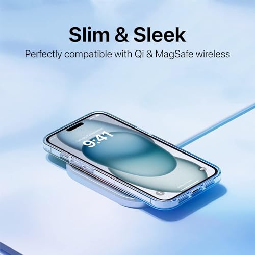 Image of Vaku Luxos Thermoplastic Polyurethane Maven Magpro Back Cover Case For iPhone 15+ Scratch Resistant Slim Fit Protective Design Military-Grade Protection Compatible With MagSafe Wireless Charging-Blue
