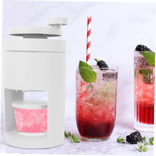 Cabilock Manual Ice Shaver Machine Portable Shaved Ice Cone Maker Fine Crushed Ice Tool Reusable Ice Crusher for Home Restaurant - Thumbnail 7