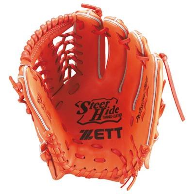 ZETT硬式野球用グローブ オレンジ 新品 ゼット ZETT 野球 硬式グラブ グローブ プロステイタス