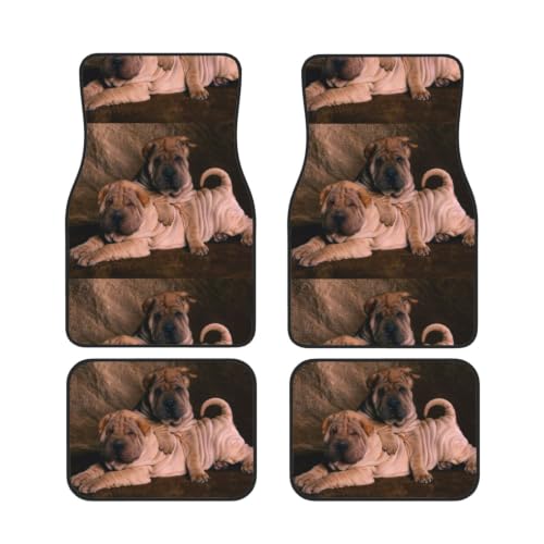 Alfombrillas antideslizantes para coche de Shar Pei que eliminan el desgaste del suelo del vehículo