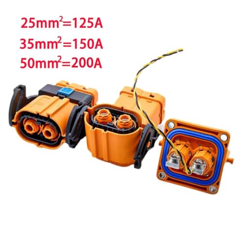 Conector de ángulo recto HV y enchufe de alto voltaje 1500 V CC 200 A 2